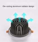45W 4000K Anti Glare Downlight LED Ceiling Dimming φ140mmxH105mm