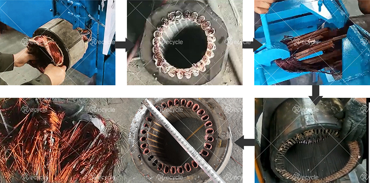 Electric Stator Copper Extractor Machine 4kw For Scrap Copper Recycling