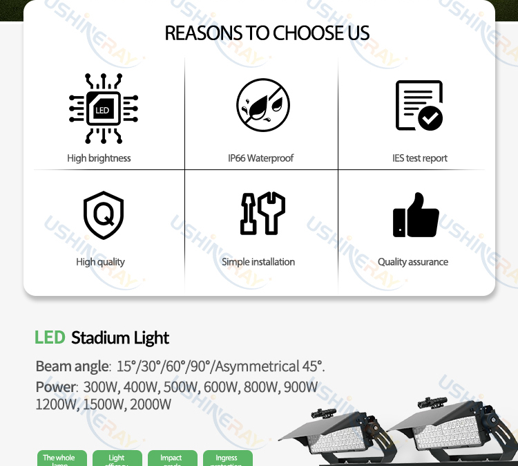 Mercury Free High Mast Led 600W Stadium Flood Lighting For Sports Stadium