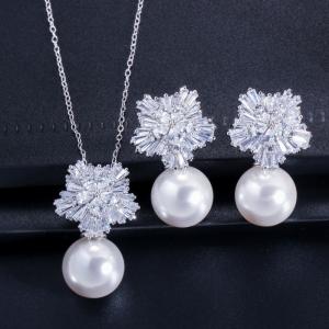 Quality Women's Jewelry Set Wedding Party Water drop Red CZ Crystal Necklace Earrings Bracelet Ring High Quality Indian Gold Jew wholesale