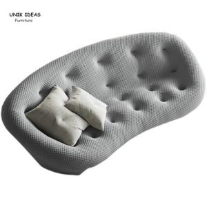 Quality 3 Seat Modern Living Room Sectional Sofa Set Moon Shape Fabric With Cuddler wholesale