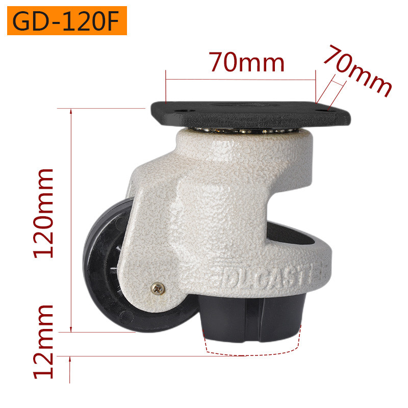 50kg-1500kg Plate Leveling Casters Heavy Duty EDL Casters GD Series GDF