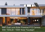 18650 Battery 19200mAh Solar Powered Surveillance Camera With 1500LM Light