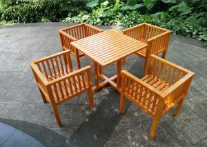 Quality Waterproof Garden Table And Chairs , Solid Wooden Garden Furniture Stable Durable wholesale