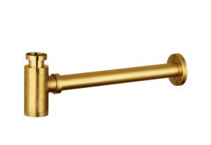 Quality Zinc Bottle Trap Lavatory Wash Basin Drainer Siphon Bathroom For Wash Basin Brushed TI-Gold OEM wholesale