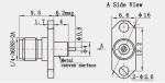 Brass K2.92mm Female 2-hole Flange RF Coaxial Connector with Micro-strip