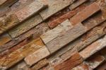Natural Polished Wooden Vein Ledge Stone Wall Cladding 15mm Thickness