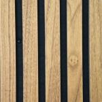 Natural Veneer Slatted Wood Acoustic Panels HDF Materials Sound Proof CE FSC