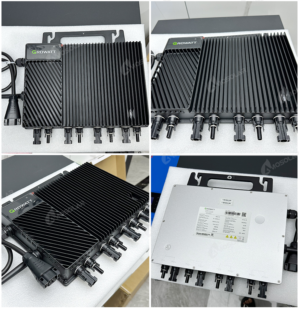 Growatt Solar Panels and 800w 2400w 3000w Hybrid Solar Inverter for On Grid Solar System