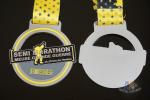 Semi Marathon 10KM Custom Sports Medals Soft Enamel Medallion With Ribbon