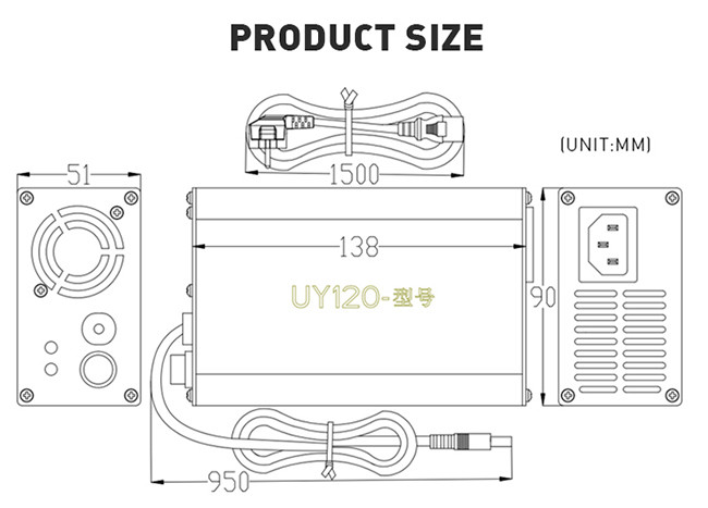 58.4V 12S 13s 14s Li Ion Charger Lifepo4 2A 48V Lithium Battery Charger