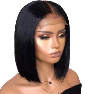 Quality Wear and Go Glueless Wig Bob Straight Pre Cut Lace 4x4 Front closure Human Hair Wigs No Glue wholesale