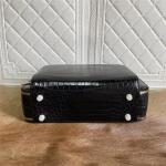 Exotic Crocodile Belly Skin Businessmen Small Briefcase ZIP Working Purse