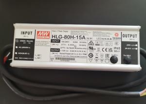 Quality Waterproof IP65 LED Driver 60w 75w 80w HLG-80H-15A 15V 5A Constant Current / Voltage wholesale