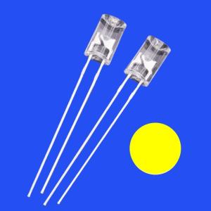 Quality 5mm 1.5Hz 1/12 Duty Cycle 12V Yellow Color 590nm 1200mcd 90deg Resistor Integrated Flangeless Concave Flashing LED wholesale