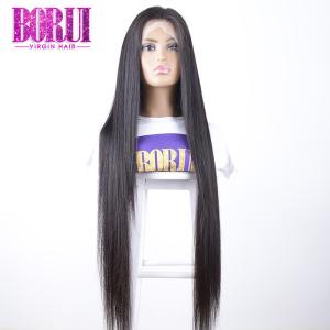 Quality 250% Long Straight Custom Lace Wigs 30 32 34 36 38 40 Inches Natural Color wholesale