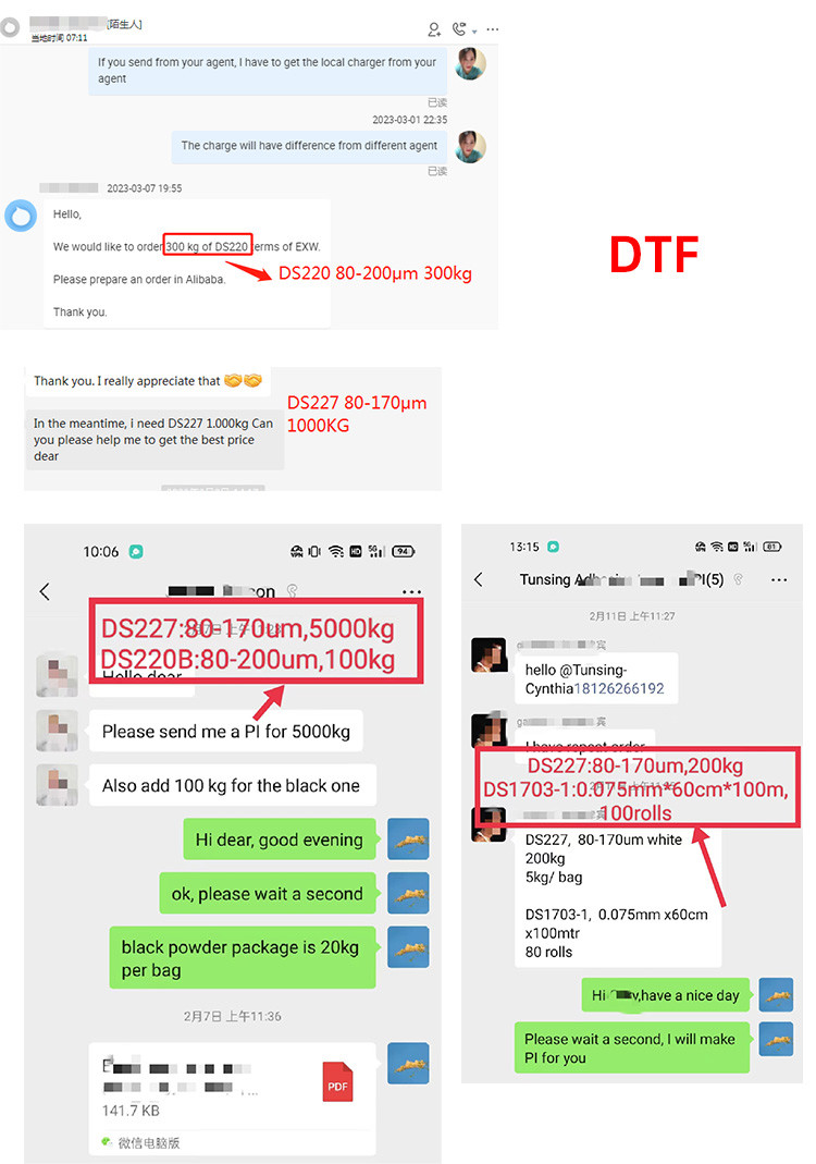 DTF T-Shirt Printing Polyurethane White Tpu Dtf Powder Hot Melt Powder