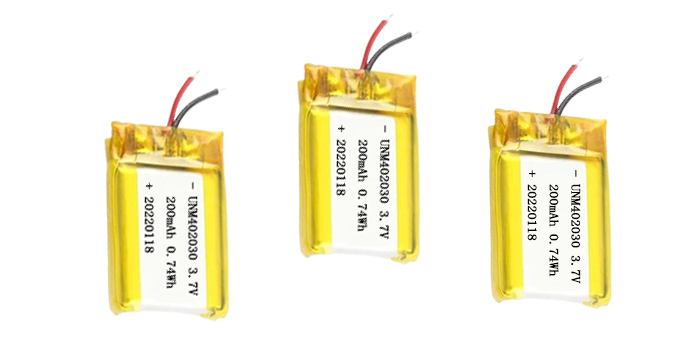 Small Size 402030 3.7V 200mAh Rechargeable Lipo Battery for Electronic Products