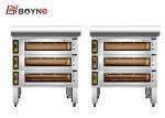 380V Commercial Bakery Kitchen Equipment 3 Deck 6 Trays Bread Oven