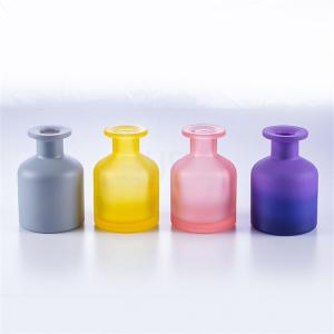 Quality Laser Engraving Glass Diffuser Oil Bottle Cylinder Purple 100ml wholesale