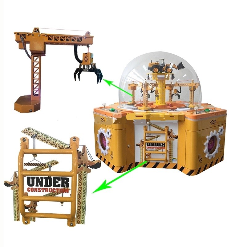 Interesting Gift Vending Machine / Yellow Arcade Toy Grabber Machine