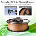 High Quality 3D Printer Filament Ebony Wood Color PLA+ Filament 1.75mm Toughness