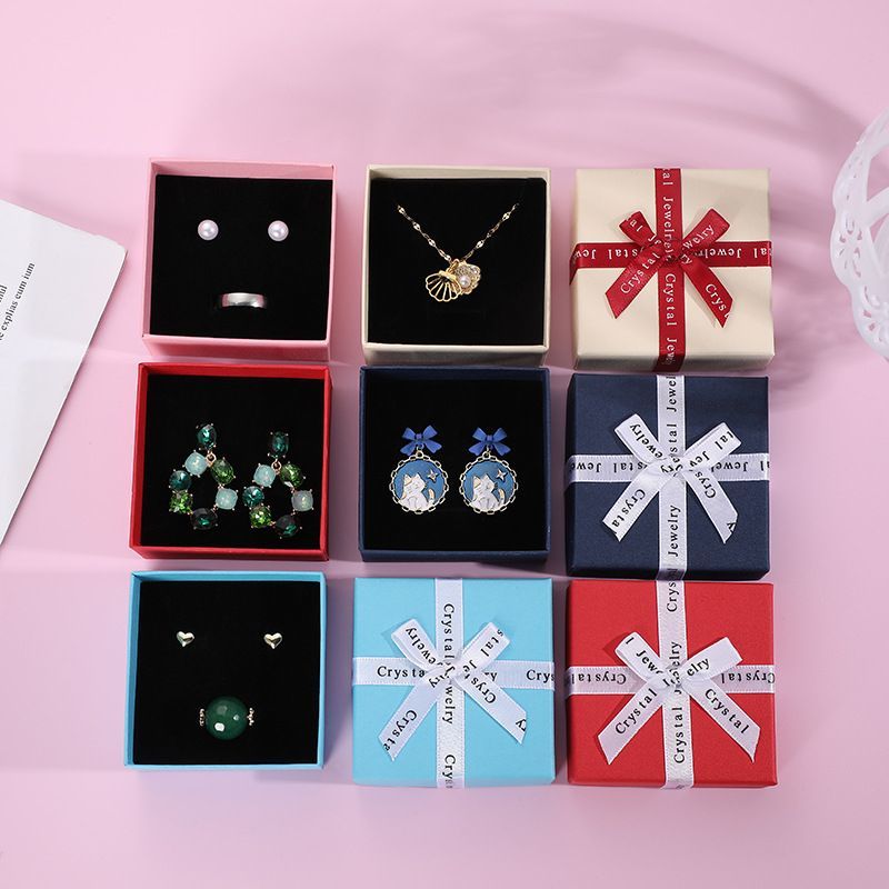 Custom Printing Cardboard Rigid Ring/Earring/Necklace Jewelry Watch Gift Box