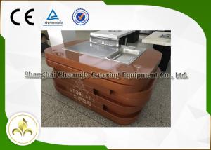 Quality Electric Mobile Teppanyaki Grill Equipment 1.4m Sculptured Acrylic Logo wholesale