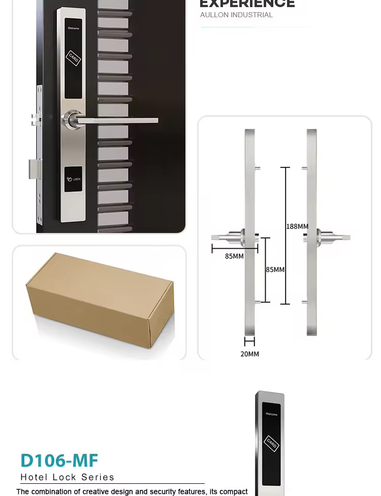 Keyless Hotel Door Lock D106 Hotel Smart Lock System With Hotel Management Software