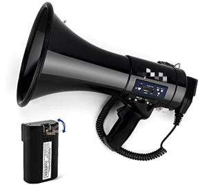Quality Rechargeable Military School Megaphone Bluetooth Speaker Police Siren Megaphone 1KM wholesale