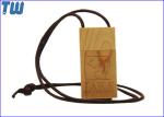 Any Length Lanyard Wooden Personalized Dog Tag 4GB USB Memory Stick