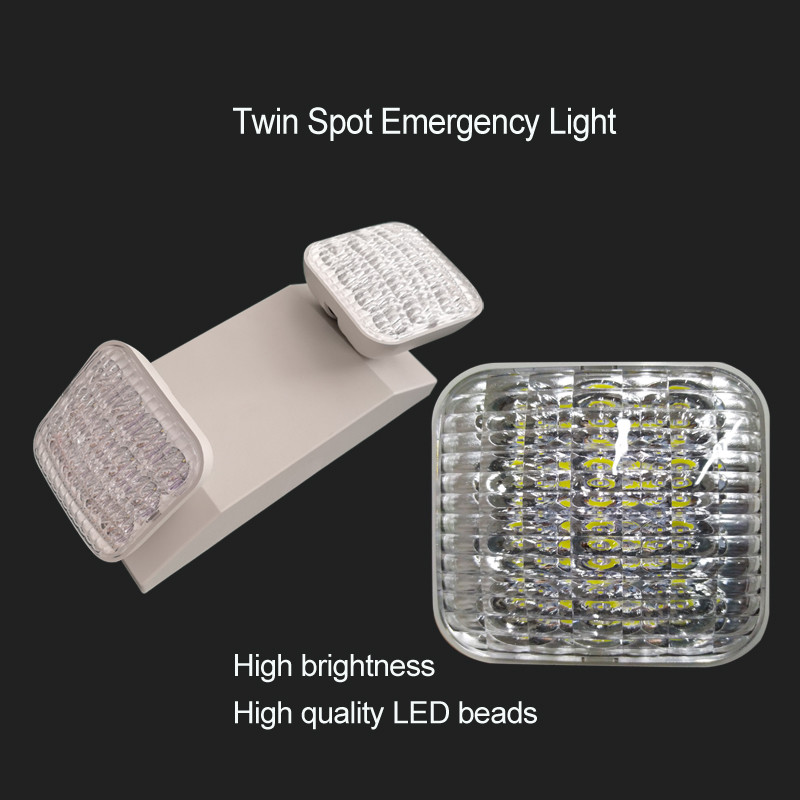 2W 240V Two Head Emergency Light Rechargeable Battery