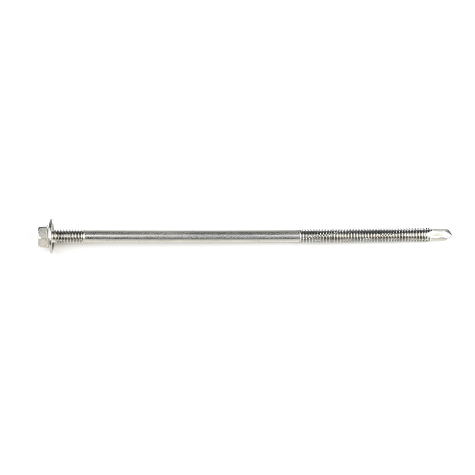 Double Thread Washer Hex Head Self Drilling Screws Stainless Steel for INCH Measurement