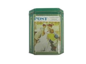 Quality Metal Candy Storage Box , Hexagon Shaped Boxes For Tea Storage Color Printing wholesale
