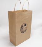 Foldable Carry Food Kraft Paper Bag Custom Printed Paper Bags With Handles