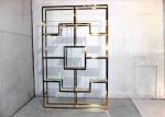 Stainless Steel Golden Modern Wine Rack Cabinet Light Classic Luxury