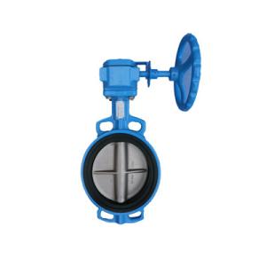 Quality 316SS Disc 410SS Stem Wafer Butterfly Valve DN100 Dual Drilled Cast Iron Body wholesale
