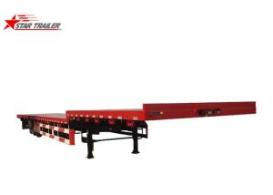 Quality High Capacity Drop Deck Flatbed Trailer 7000 Kg For Cargo Delivery wholesale