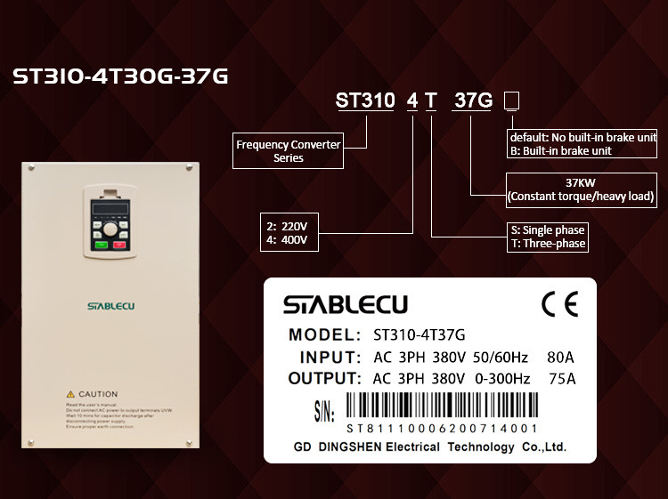 Booster Pump Drive AC Frequency Inverter , 37KW Industrial Frequency Converter