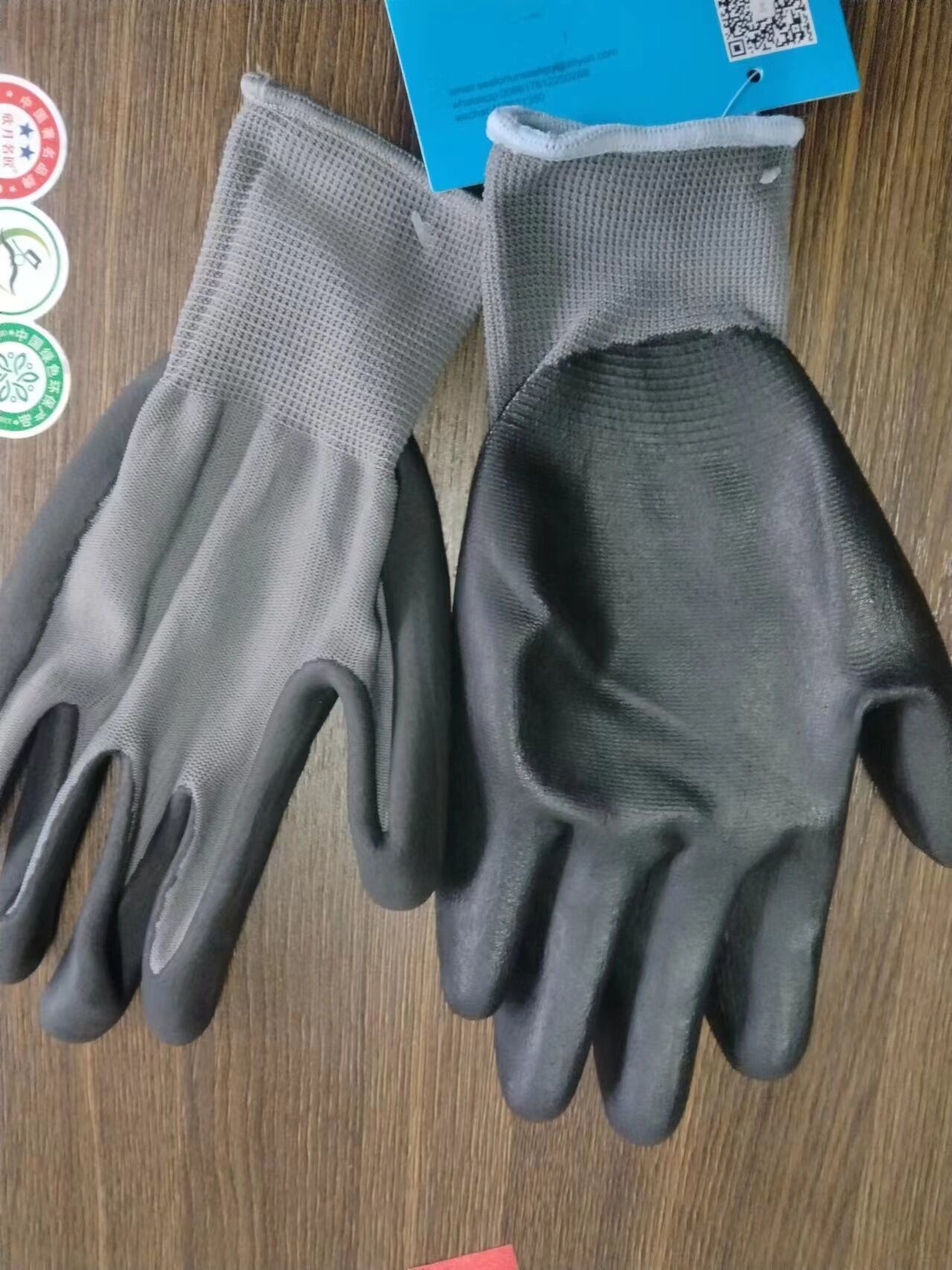Nitrile coated work gloves 13 gauge polyester liner Nitrile foam coated for construction