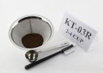 Christmas Gift Stainless Steel Coffee Dripper With Cup Stand 125g Weight