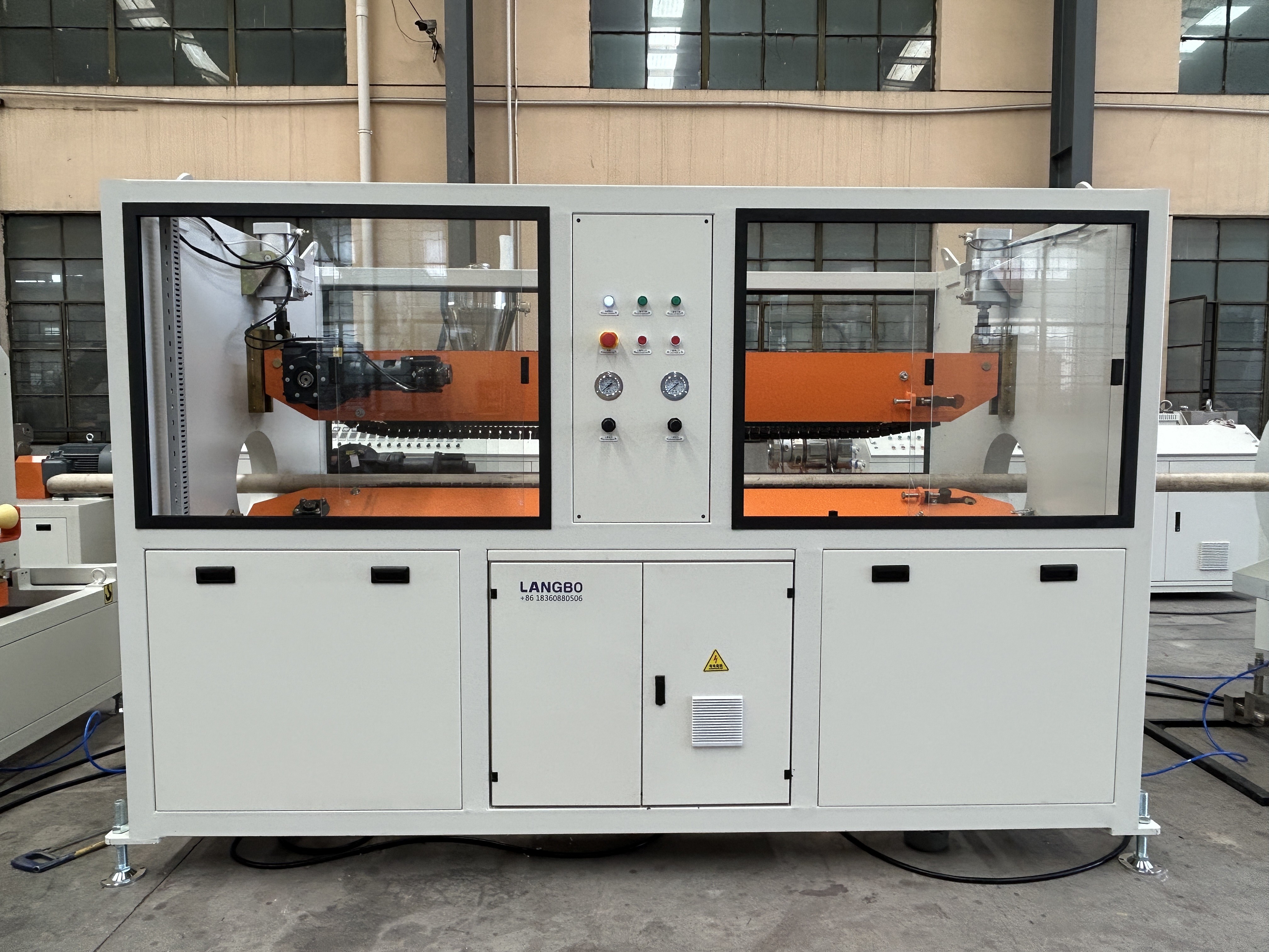 UPVC 75- 250mm Pvc Pipe Extrusion Line Machine With 80/156 Extruder