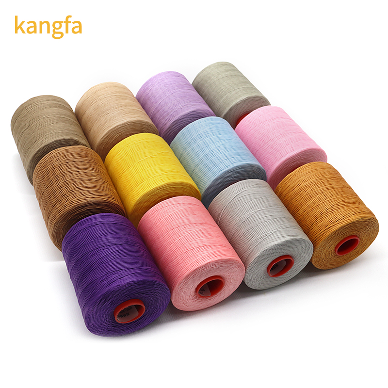 Waterproof Waxed Thread 1MM Handmade DIY Leather Thread with Sintered 150D Flat Design