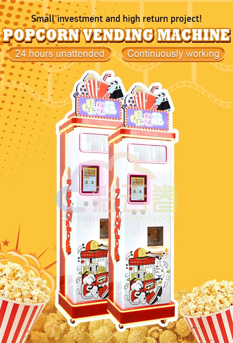 5.6Kg Capacity Automatic Popcorn Dispenser Stainless Steel With LCD Display