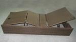 Contemporary Rattan Sun Lounger , Outdoor Beach Lounge Chair Set