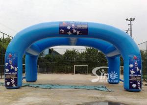 Quality 10x5m outdoor double arches advertising inflatable tent with white nylon cover N custom logo printed wholesale