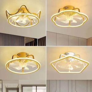 Quality LED Nordic Modern Stepless Dimming Fan Lamp For Bedroom Dning Living Room ceiling fan lamp(WH-VLL-23) wholesale