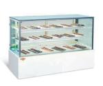 Curved Glass Refrigerated Bakery Display Showcase With 2 / 3 Layers