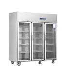 Stainless Steel 1500L Large Capacity Pharmacy Medical Refrigerator 3 Glass Doors