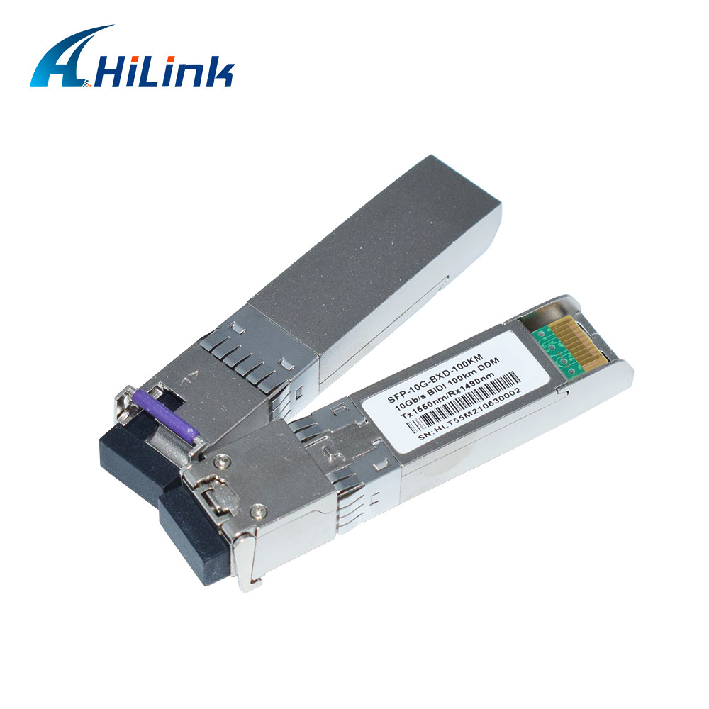 10G SFP+ BIDI 100KM Tx1490nm/Rx1550nm LC Fiber Optic Transceiver SFP-10G-BX-100KM